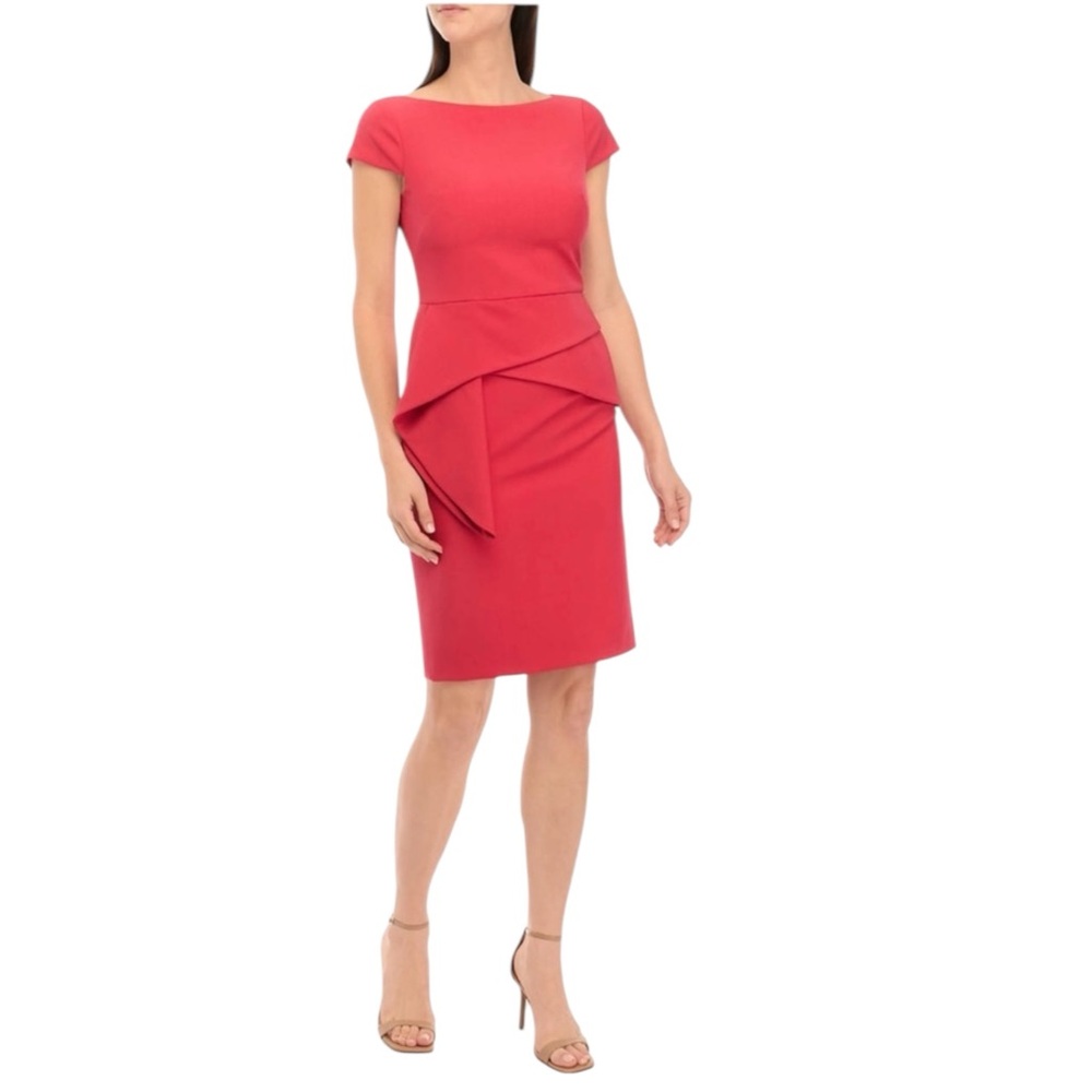Vince Camuto Cap Sleeve Solid Scuba
Crepe Sheath Dress, Pink, Size 6